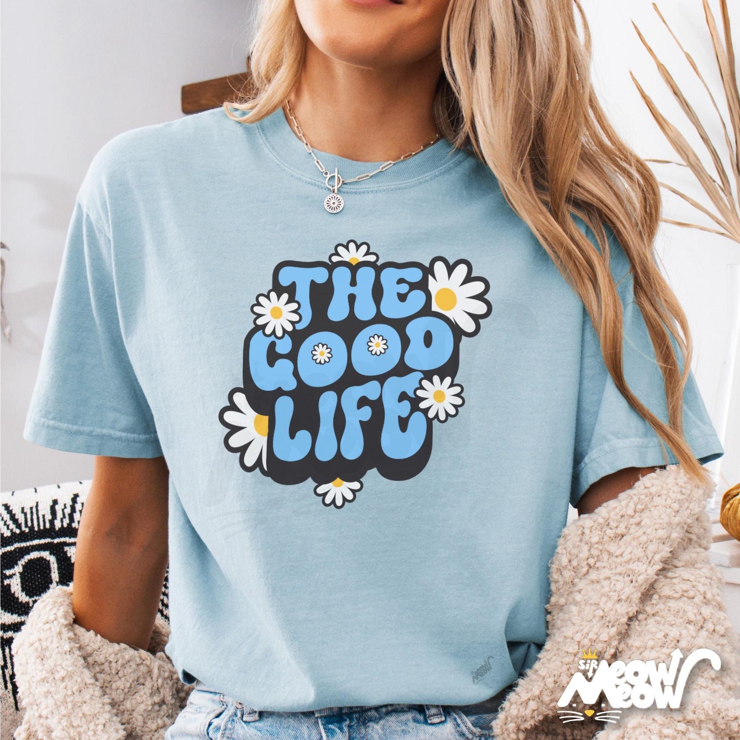 The Good Life T Shirt Retro Daisy Graphic Tee Groovy Floral Aesthetic Positive Vibes Shirt Graphic Tee – Aesthetic Look · Perfect For Daily Wear