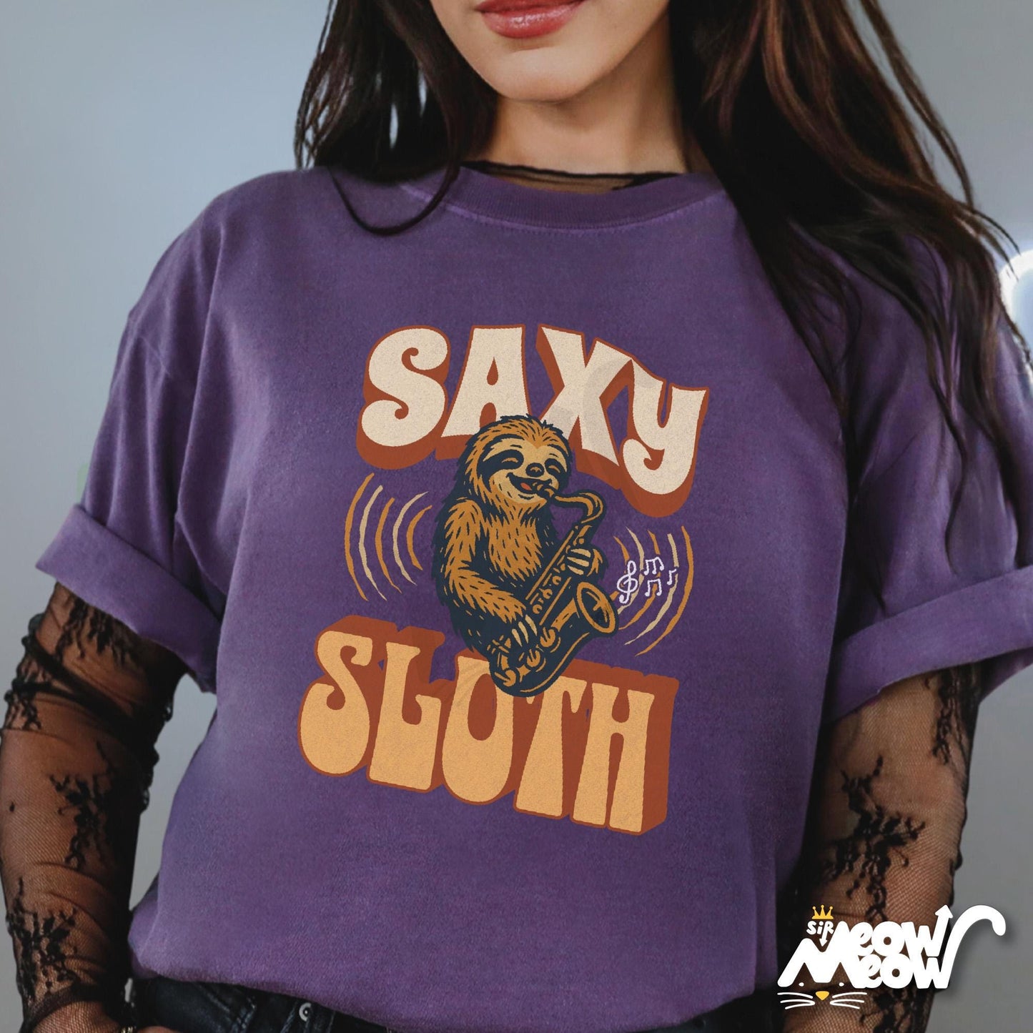 Saxy Sloth T Shirt Funny Saxophone Animal Tee Retro Music Pun Shirt Lazy Jazz Gift Graphic Tee – Bold Style · Perfect For Daily Wear